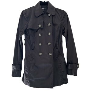 BCX “Satin” Black Trench Coat Sz S